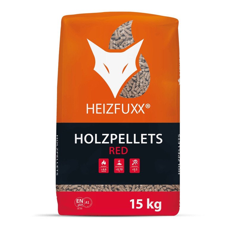 Heizfuxx Red – Houtpellets 975 kg – 65 zakken van 15 kg - Afbeelding 2