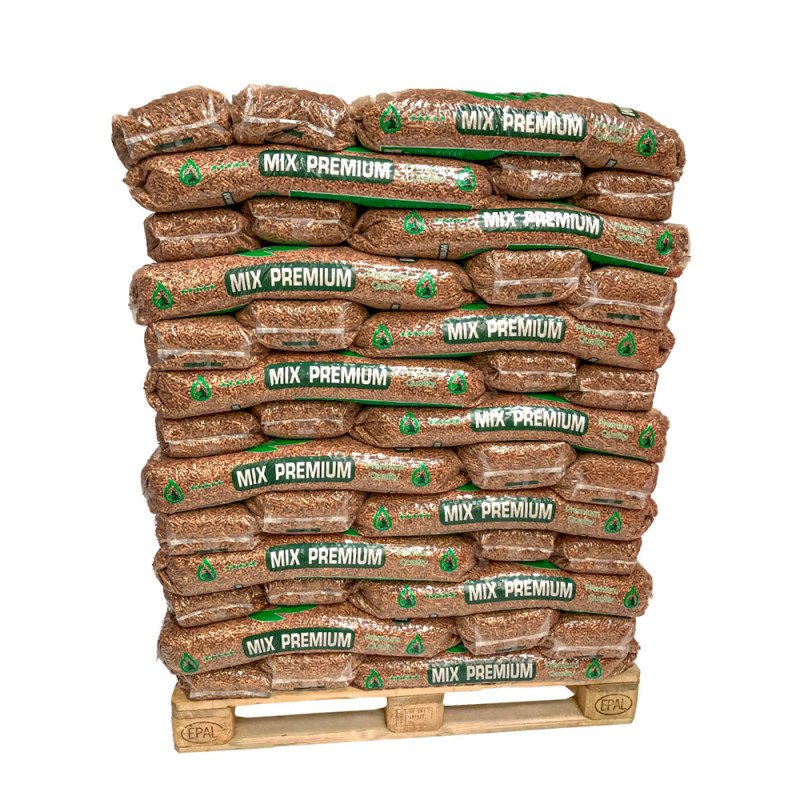 Mix Premium DINplus – Houtpellets 975 kg, 65 zakken van 15 kg